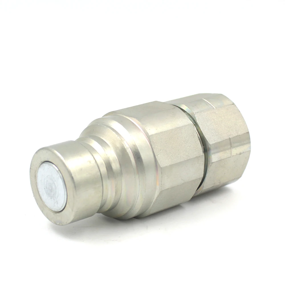 
3/4 inch NPT carbon steel ISO 16028 dry-break leak free flat face hydraulic quick coupling 