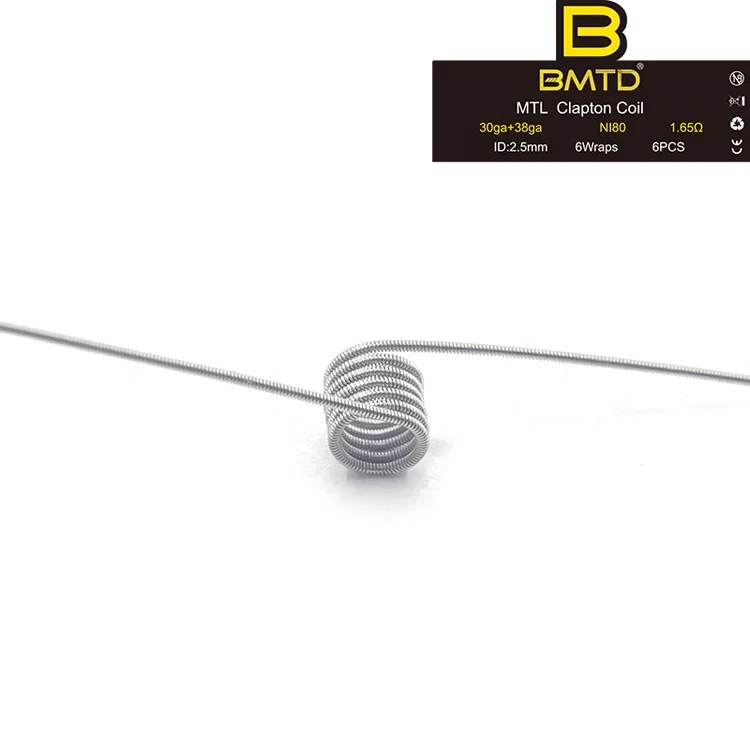 Vape prebuilt coil Wires MTL Fused Clapton Coil Alien coil Ni80 for electronic cigarette 510 RDA atomizer