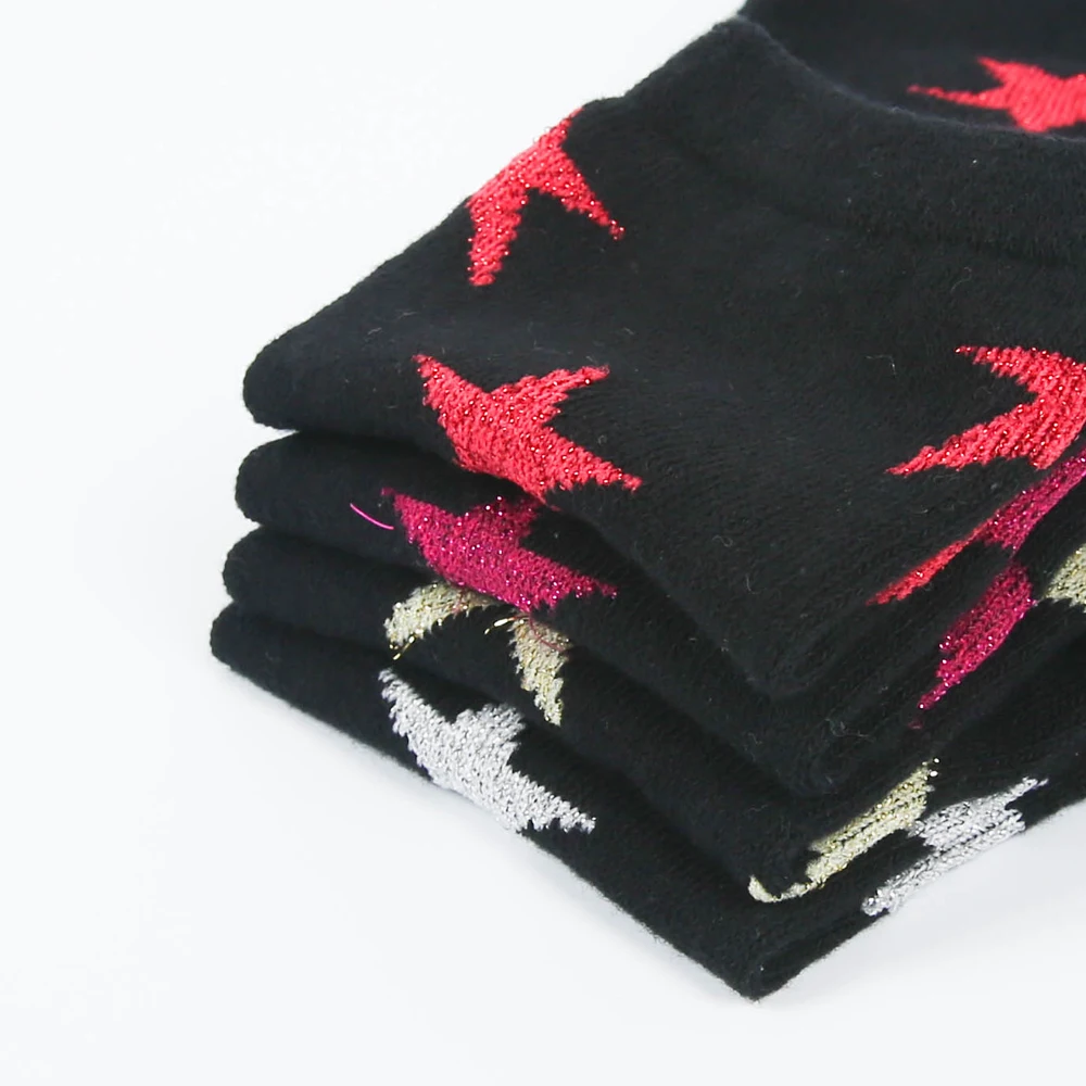 
Wholesale fashionable women colorful lurex short socks 