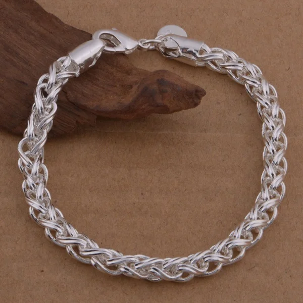 bulk sales ali express china 925 solid silver bracelet