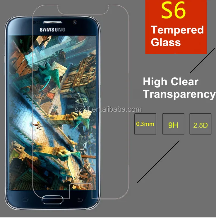 Хорошее закаленного цене стекла для Samsung S6 с 0.3 мм толщина изогнутые края