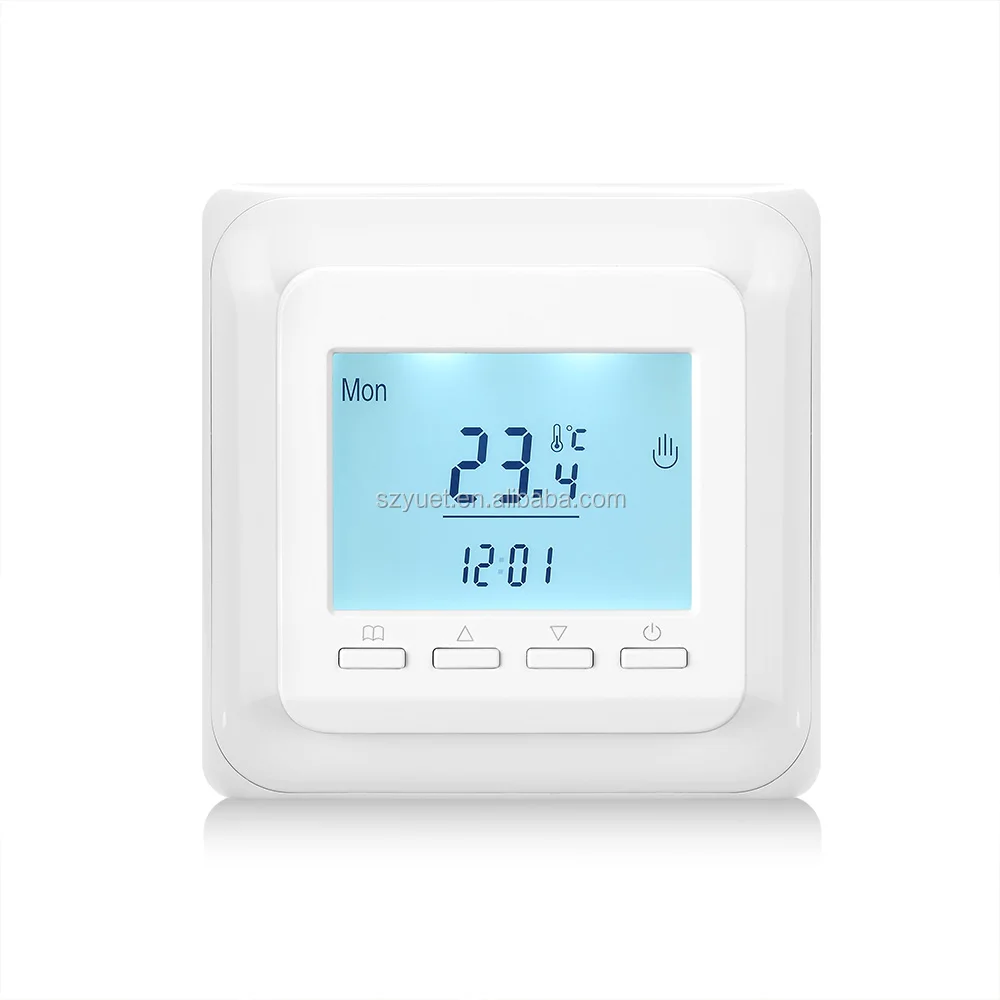 Weekly programmable digital room thermostat for floor heating system