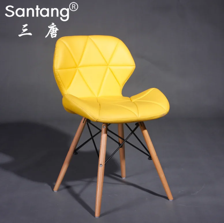 
High quality home furniture European leisure chair living room chairs PU thick sponge wood legs Butterfly Chair 