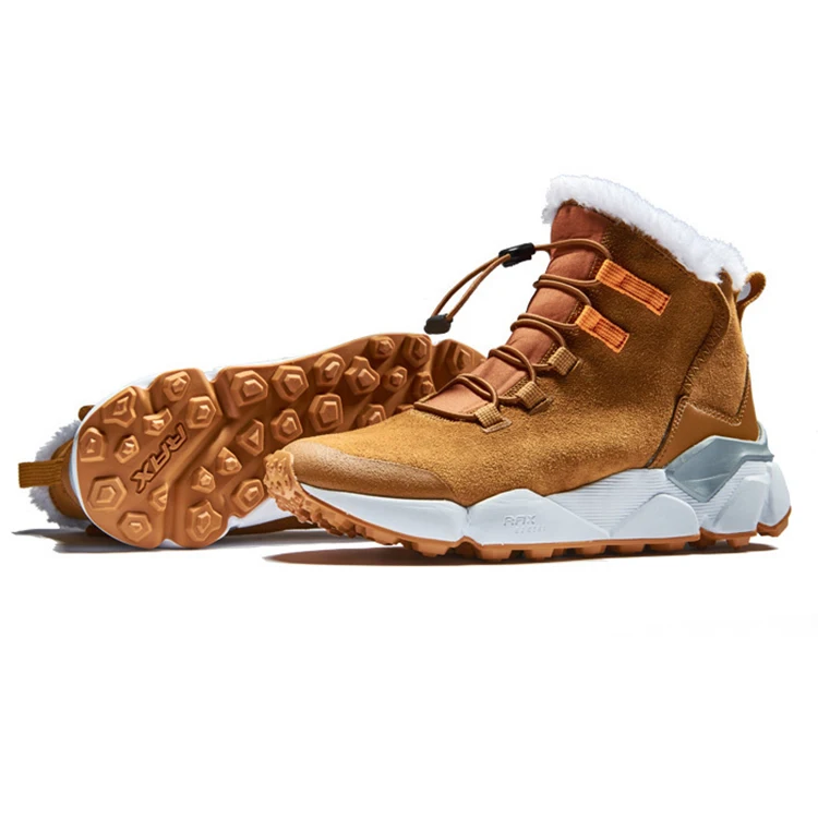 Мужские Нескользящие ботинки RAX с плюшевой подкладкой, классические зимние ботинки средней высоты, профессиональная походная обувь