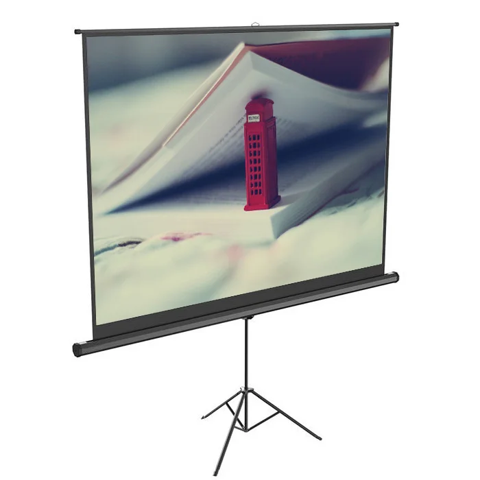 Портативный проекционный экран со штативом 70x70 дюймов, круглый экран для проектора