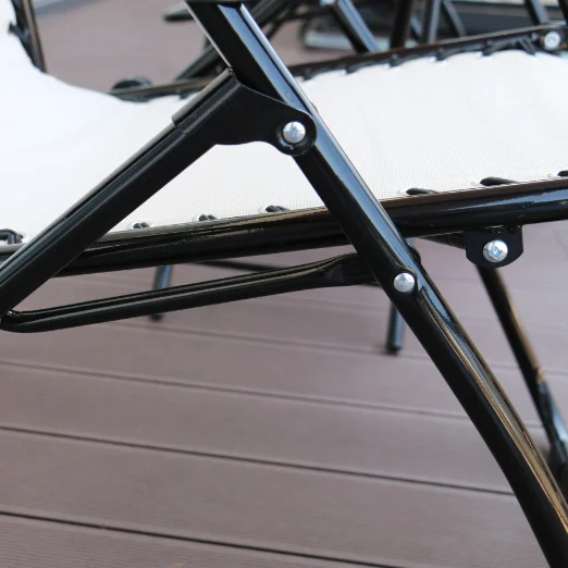 high quality powder coating unique style white Zero gravity chair and table set