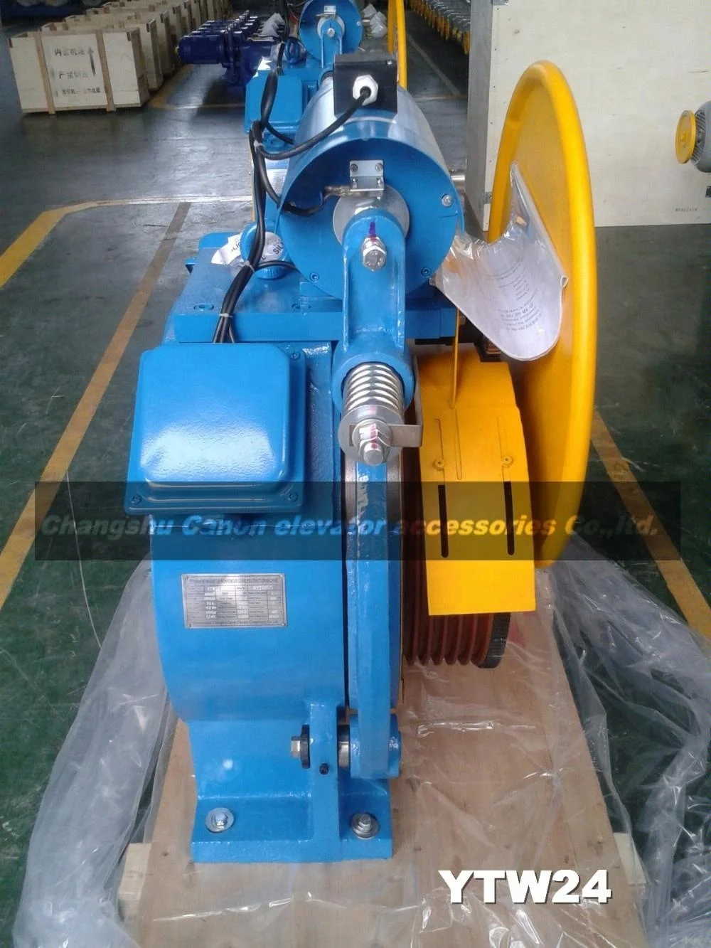 800KG PM Synchronous Gearless Elevator Motor roping 1:1