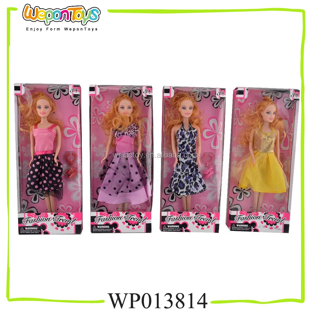 safety dolls with bead toy playing set for girls 6 movable joints doll plastic fashion doll set