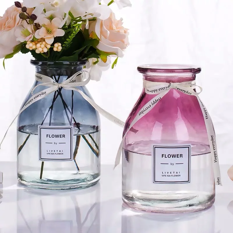 
decorative glass stones for vase Glass bird vase is used for home decoration 