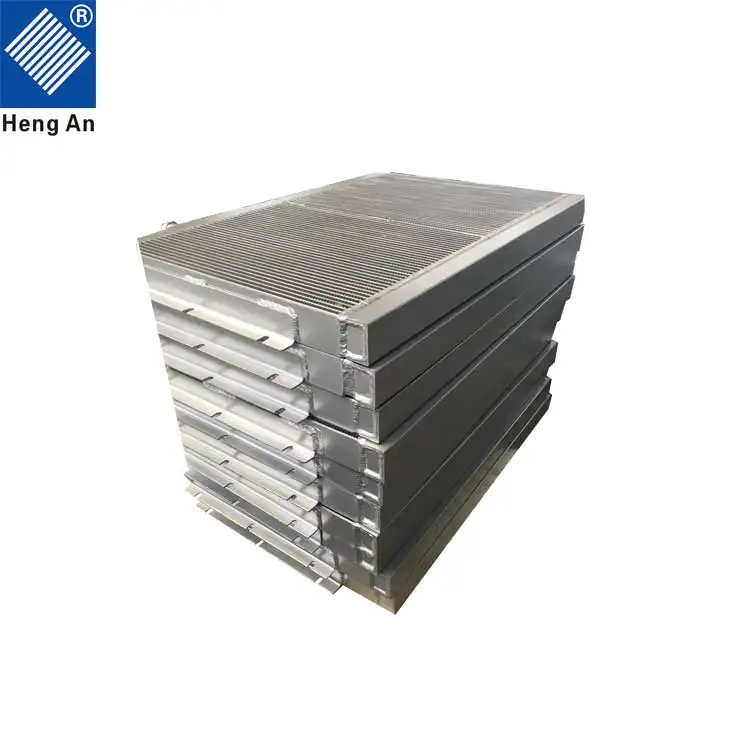 Industrial hydraulic oil cooler with aluminum cores