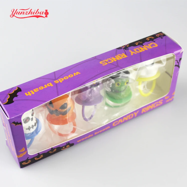 
Halloween Skull Shaped Ring Pop Hard Candies 