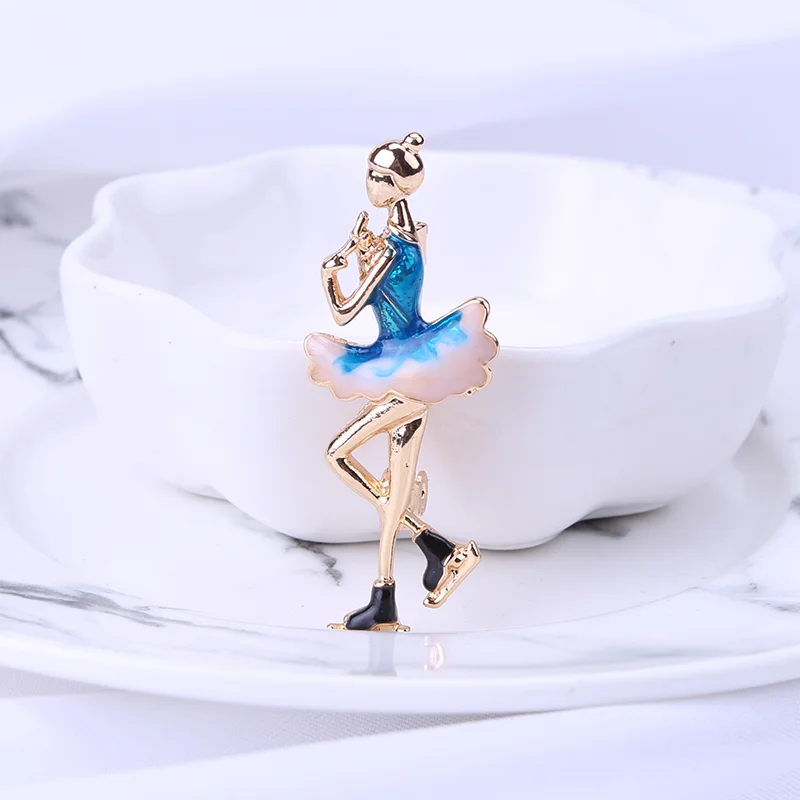 Artistic gymnastics pearl oil dripping high grade Brooches Pin