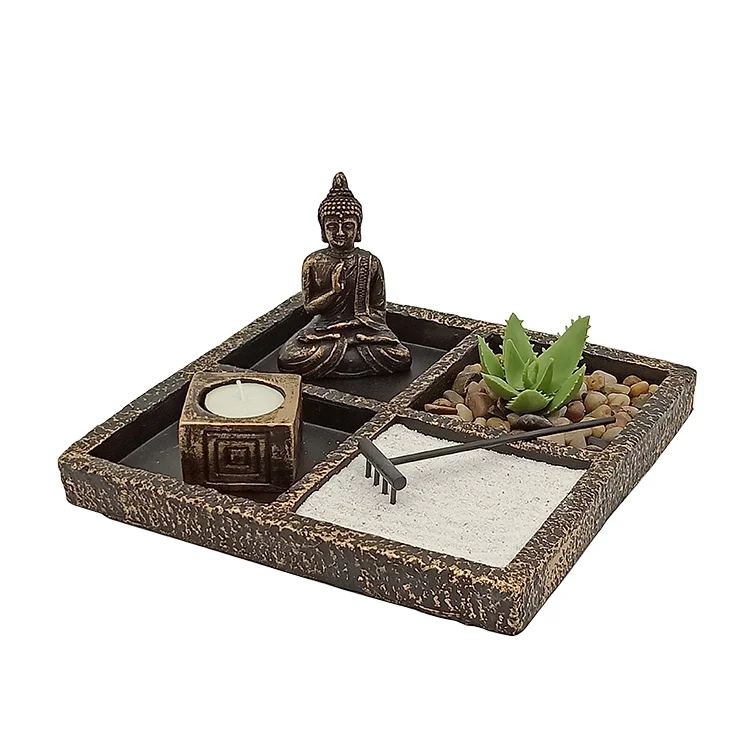 
Wholesale tiny thai buddha statues art buddha statues with candle holder zen garden 