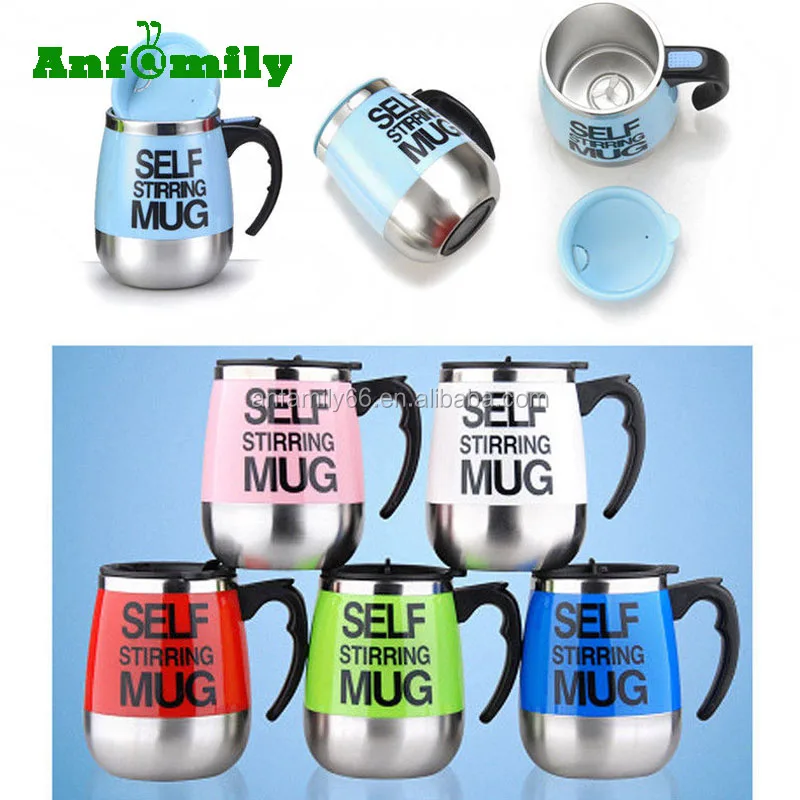 Automatic Plain Mixing Stainless Steel coffee Tea cup Self Stirring Mug