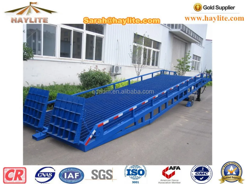 10 tons yard ramps for loading and unloading container mobile dock ramp