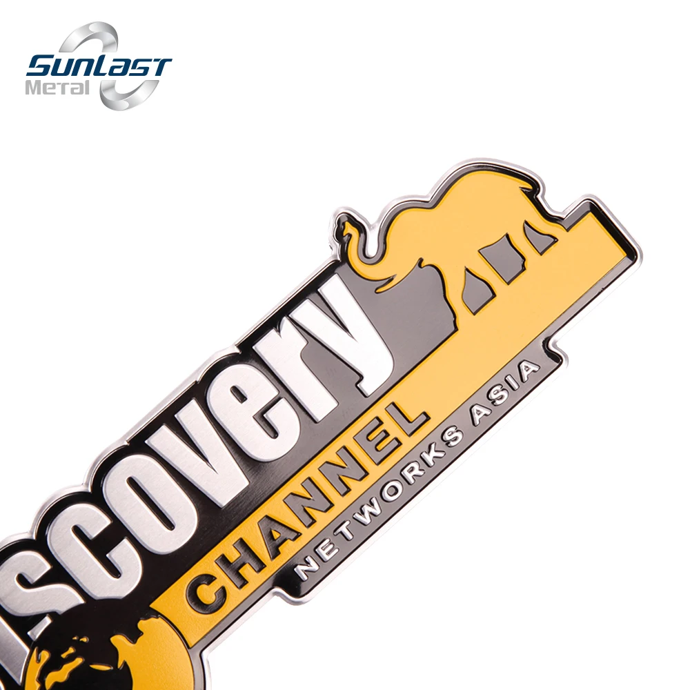 Custom design football club aluminum car logo emblem sticker