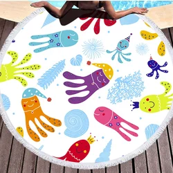 New Design Large Round High Quality Personalized Beach Towels In Bulk Party Favors For Two
