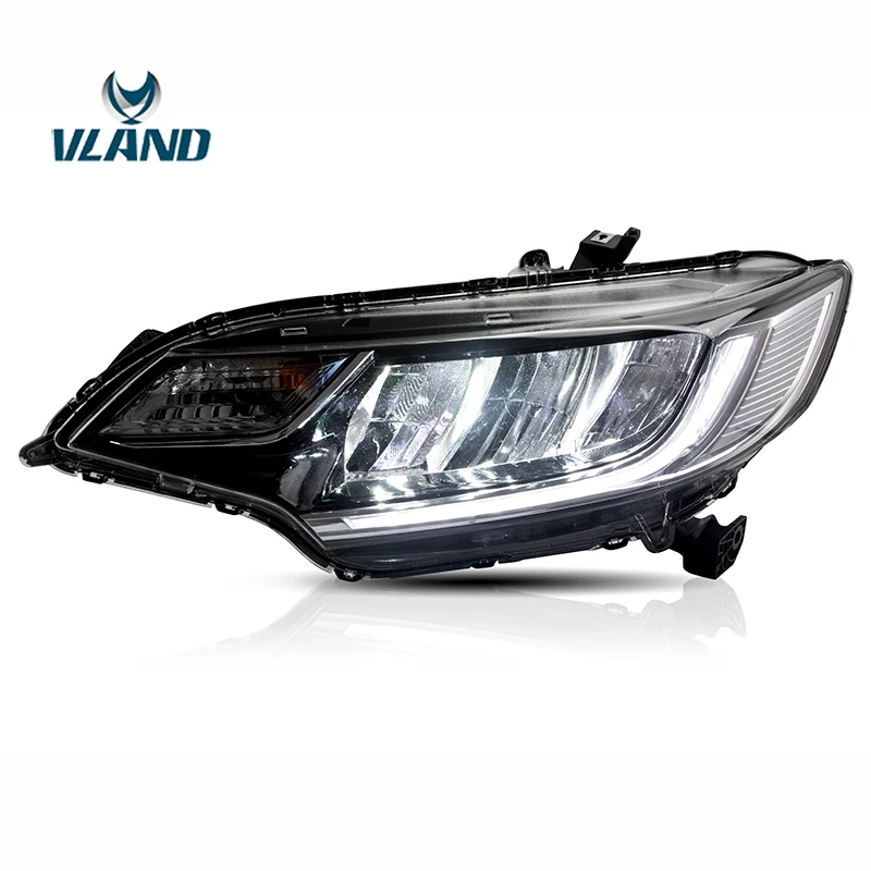 VLAND Wholesales LED Head Lamp For FIT  2014-UP Headlight For JAZZ gk5 Plug And Play