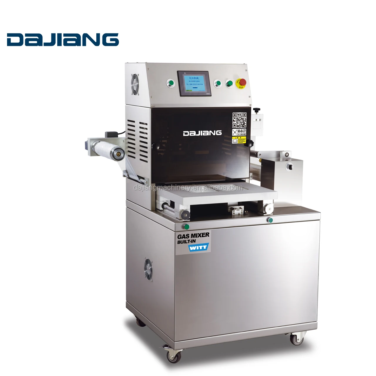
DAJIANG Inject Gas Plastic Food Tray Package Sealing Machine For Meat Seafood Chicken Fresh fruit MAP Packaging Machine China 