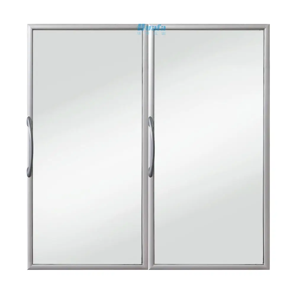 Двойная стеклянная дверь для морозильной камеры в супермаркете