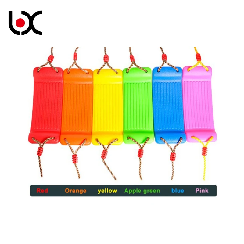 High quality durable outdoor safety colorful garden durable kids hanging plastic swing