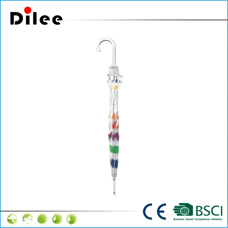 Clear Bubble Polka Dots Stick transparent poe dome Umbrella