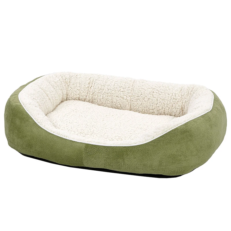 Fast Delivery 4 Seasons Vintage Popular Furry Fleece Pet Puppy Premium Dog Bed Basket