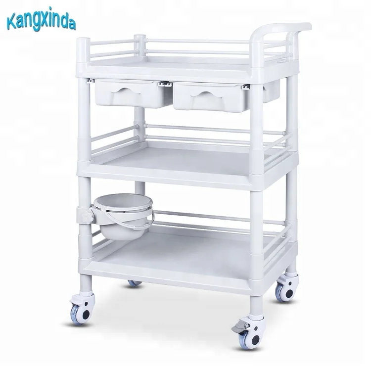 
Multifunctional Nursing Trolley ABS Medical Cart for Hospital Clinic Beauty Salon 