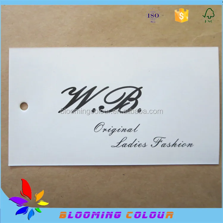 China factory sale paper name tag/simple design high quality price tag