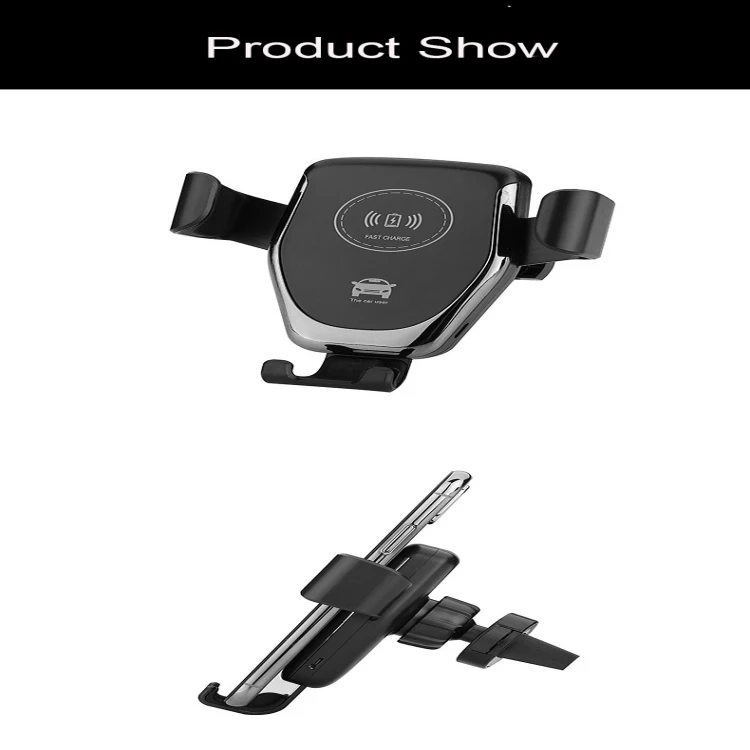
Universal 10W Fast Mobile phone Holder Wireless Charging Charger Adjustable Car Mount 