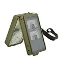 10 in 1 Outdoor Compass Bussola Barometer Thermometer Hygrometer Gradienter Reflector Whistle Flintstone Magnifier Ruler Brujula