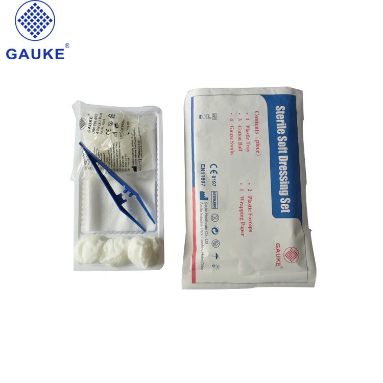 disposibal medical sterile wound dressing set