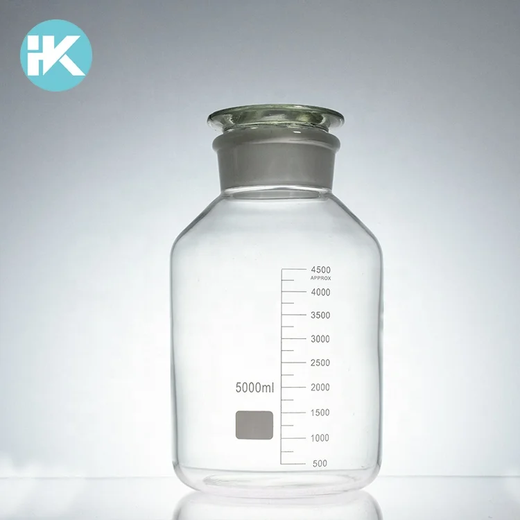 LAB Chemical Boro3.3 Glass 250ml Wide Mouth Reagent media storage bottle