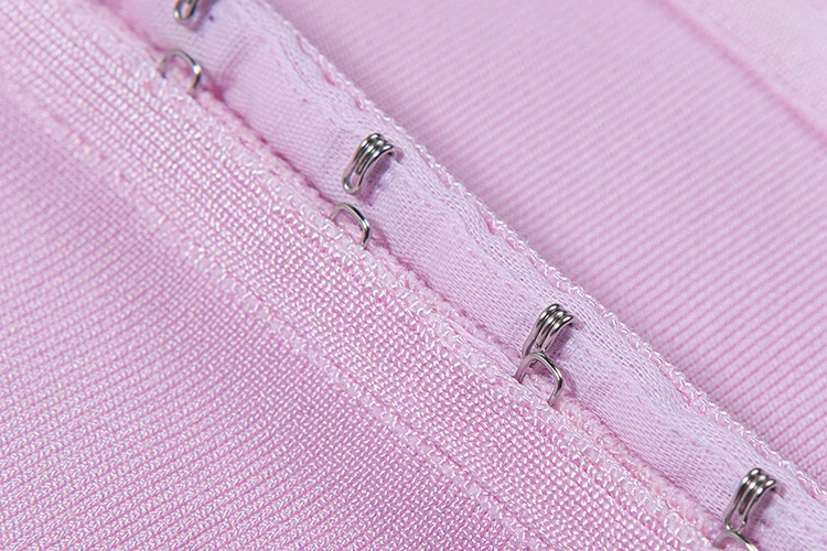 Pink wholesale celebrity cheap mini style rayon midi high quality long sleeve party vestidos sexy women bodycon bandage dress