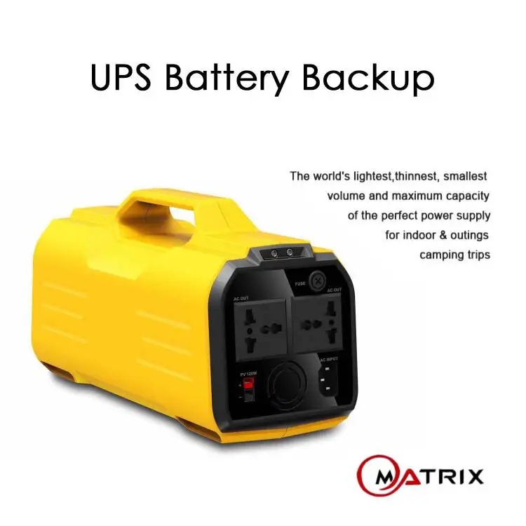 Portable UPS Solar Charge 12V 24V output 500W AC/DC Uninterrupted Power Supply Multifunction Pure Sine Wave UPS 30000mAh