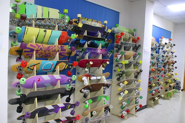 Wooden Rack Skateboard Deck Showing Stand Skateboard Standing Wood Skateboard Display