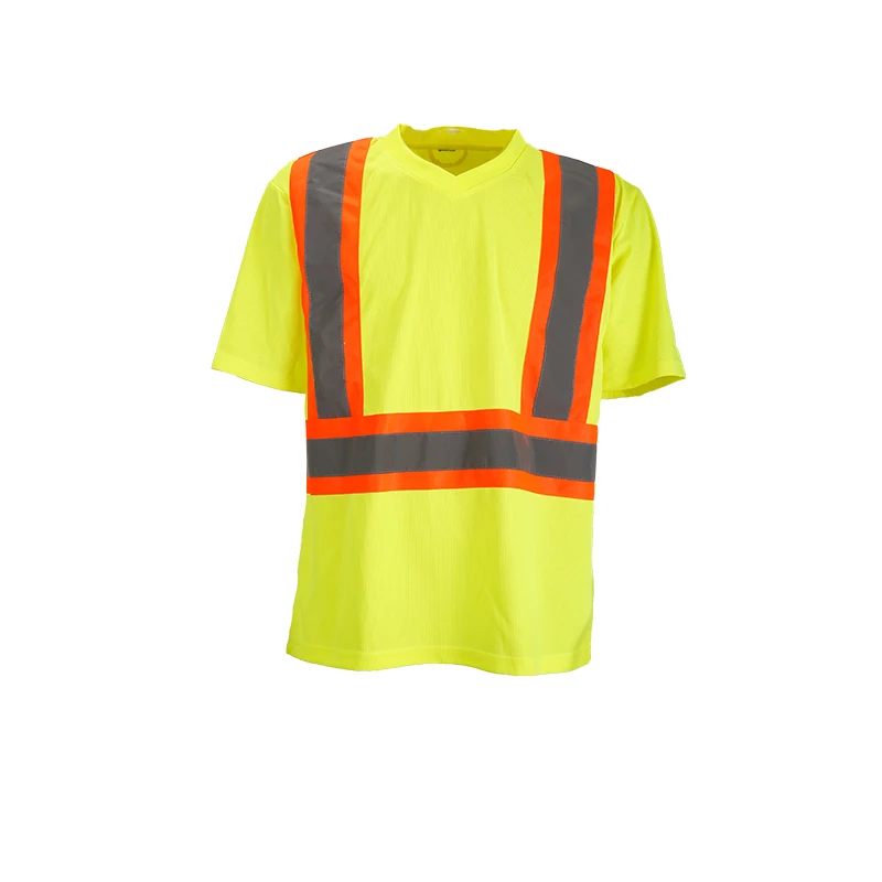 Hi vis cheap safety polyester reflective t-shirt