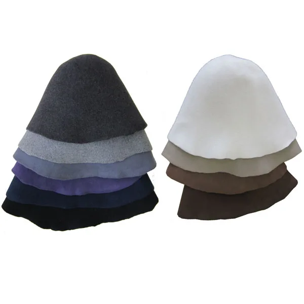 solid color wool felt hat body printed felt hat body hood flare capeline