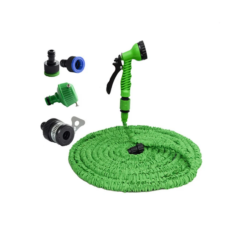 Expandable Garden Hose Gift Card Holder Plastic Quick Connector Water Hose ABS Plastic Flexible Rubber Opp Bag Blue 1 Pc