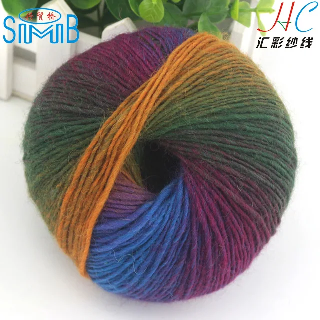 changshu woolen textile mills smb direct sale quality fancy knitting wool balls colorful 100% wool knitting yarn