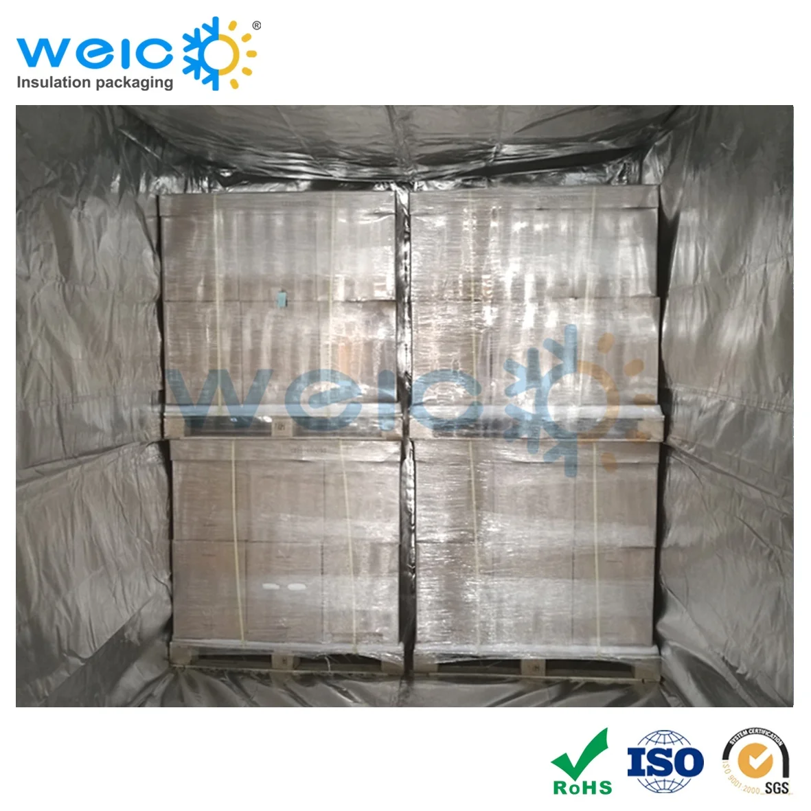 Aluminum Foil Thermal Insulated Cargo Container Liner to keep good condition