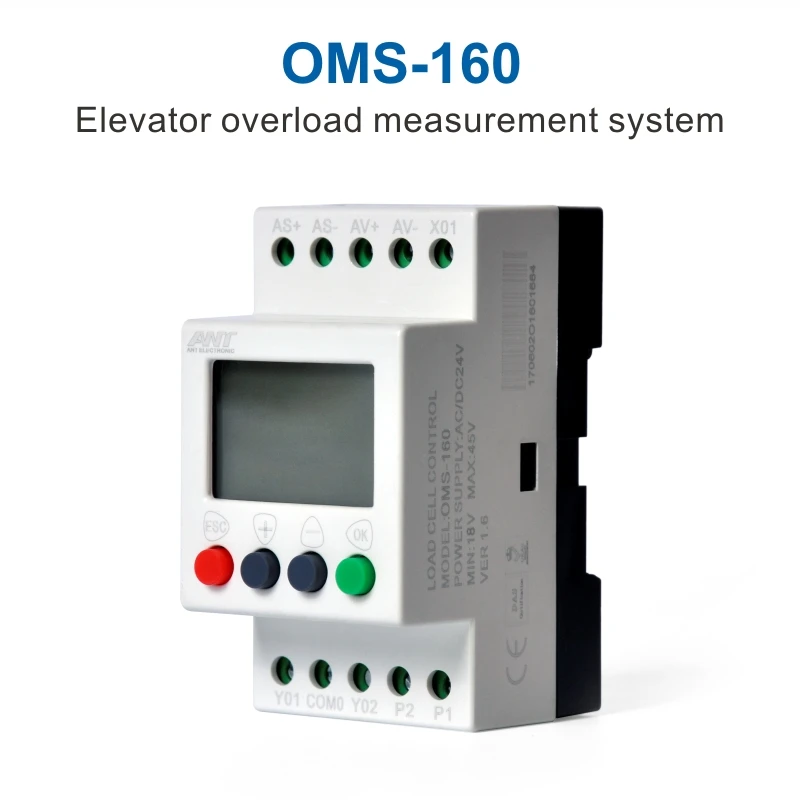LCD Display Screen Elevator Overload Safety Controller Type OMS-160 Load Cell Sensor Control