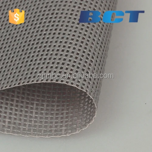 PVC coated polyester mesh fabric BCTB1212/280g for truck cover black B1 UV-protection