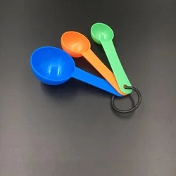 good quality 3 in 1 plastic measuring round spoons