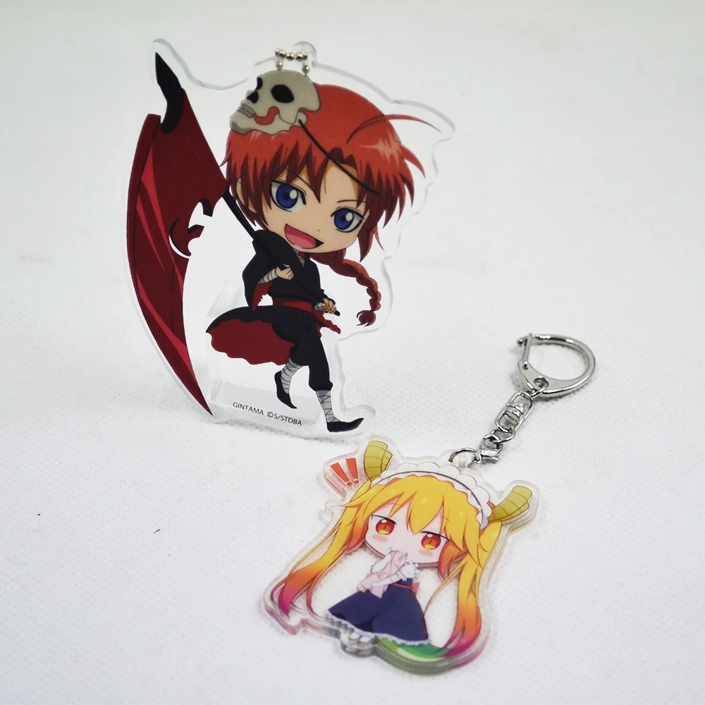 High quality  cheap logo custom cartoon anime acrylic keychain