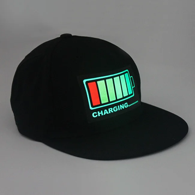 Event Party Supplies New Design Sound Activated EL Panel Led Hat