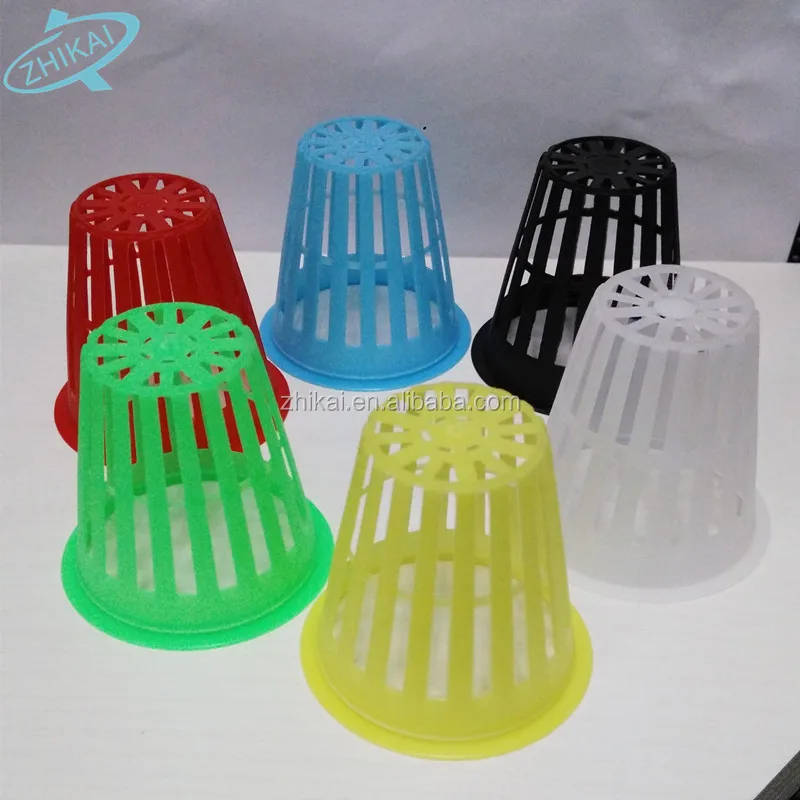 Heavy duty Hydroponic growing white plastic plant net pots 4inch