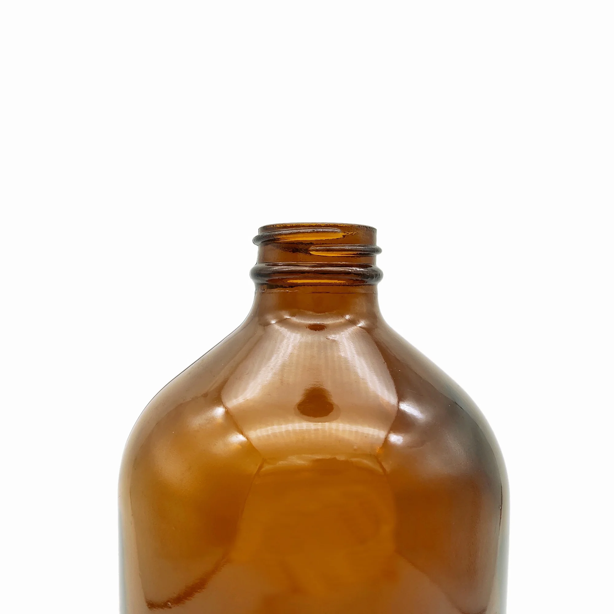 empty 1000 ml amber glass bottle for beverages