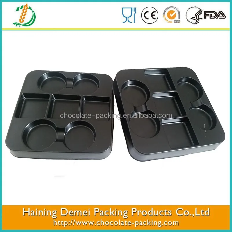 
high quality food grade PET/PC vacuum tray chocolate tray paper box inner tray 