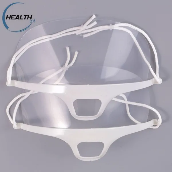 High quality Anti saliva food hygiene clear plastic transparent face mask for food service